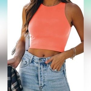 ReoRia racerback double lined seamless tank top